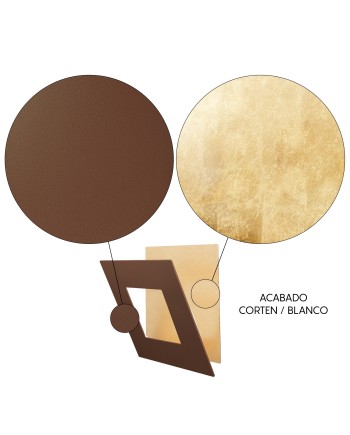 DALIA * APLIQUE CUADRADO 24W - ORO + CORTEN